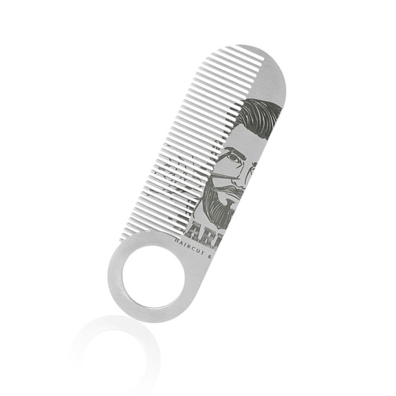 Multifunctional Stainless Steel Mustache Beard Comb for Precise Styling Compact and Travel Grooming Essential