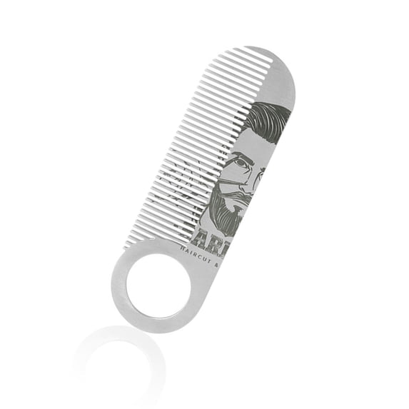 Multifunctional Stainless Steel Mustache Beard Comb for Precise Styling Compact and Travel Grooming Essential
