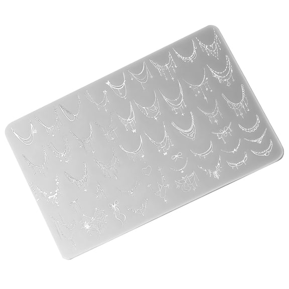 Multifunctional Stainless Steel Nails Plate Necklace Theme Manicure Stamping Plate for Home and Salon Manicure Use
