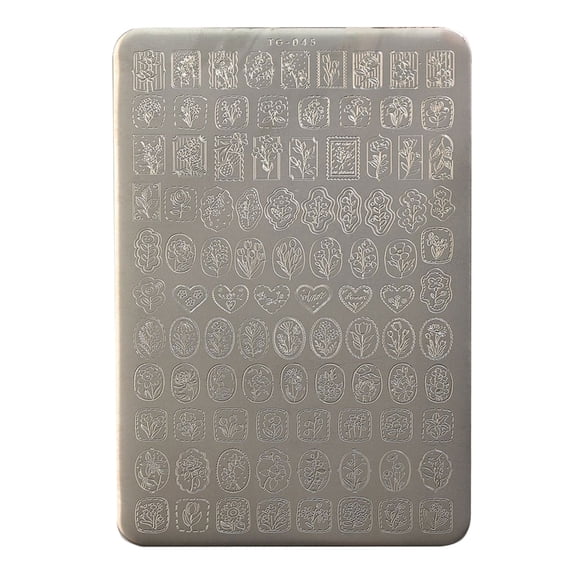 Multifunctional Stainless Steel Nails Plate Tulips Themed Manicure Stamping Plate Perfect for Home and Salon Manicure Us