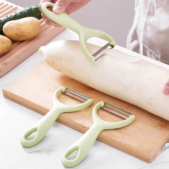 Multifunctional Stainless Steel Peeler, Kitchen Household Potato Fruit Peeling Knife, Durable Melon Grater Vegetable Scraper, Essential Kitchen Accessory, 2.56*5.31in, Mint Green