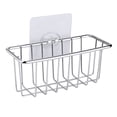 thumbnail image 1 of Multifunctional Stainless Steel Sink Organizer, No Drill Adhesive Sponge Storage Shelf, Hollow Drainage Design, Waterproof Bathroom Storage Rack, Heavy Duty Household Cleaning Tool Holder,Z1#B, 1 of 6