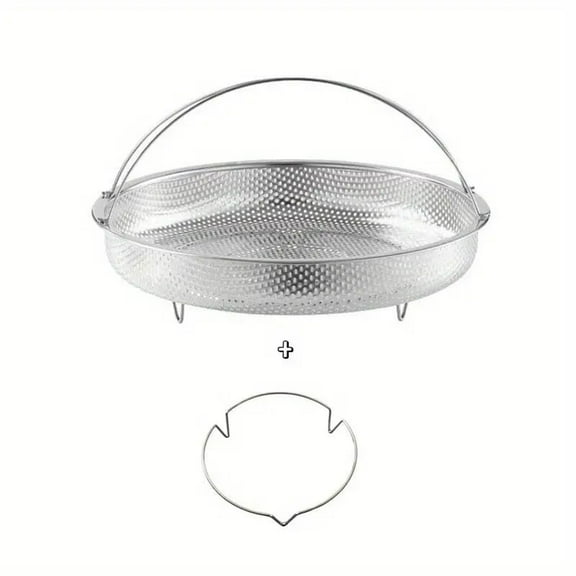 Lisbinx Stainless Steel Steamer Basket with Handle | Fine Mesh Steam Rack for Cooking & Draining | Even Heat Distribution for Vegetables & Rice