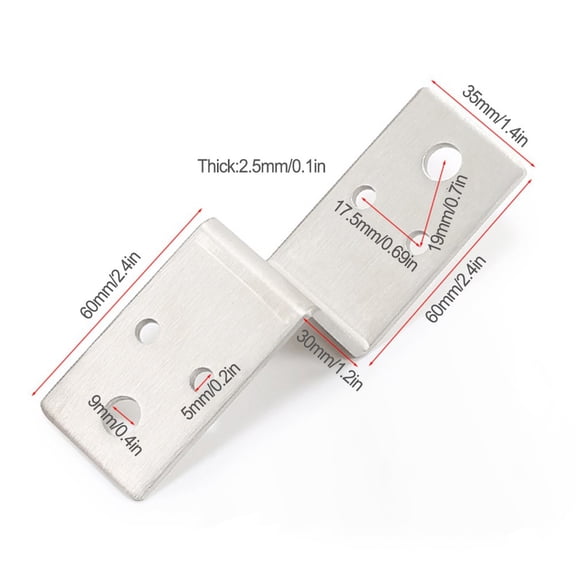 Multifunctional Stainless Steel Thickened Z-Shaped Corner Fixed Connector