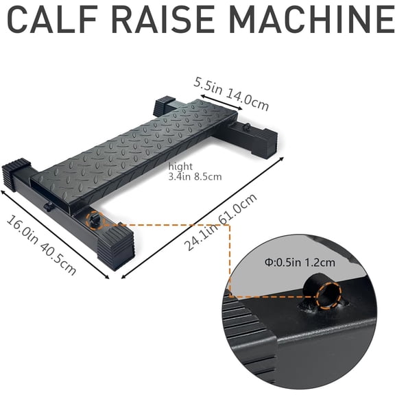 Multifunctional Steel Calf Raise Bar