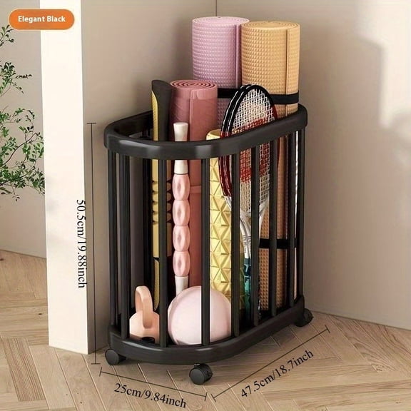 Multifunctional Storage Basket with Wheels (1pc) Modern Movable Organizer Bin, Suitable for Storing Various Holiday Gifts, Shelf Baskets