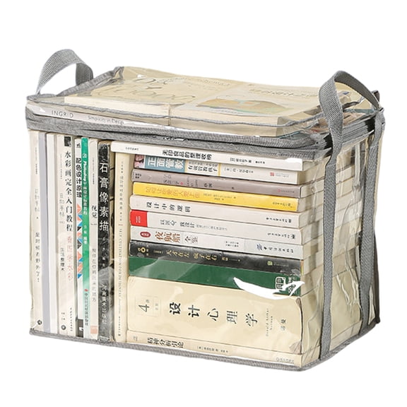 Multifunctional Storage Box Foldable Books Box Waterproof Toy Box Clear Books Storage Case for Students Office Workers
