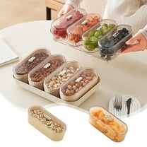 Multifunctional Storage Container, Food Storage Organizer Box for Nuts, Snacks, Candy & Fruit, 1-Piece Set with Lid, Airtight & Stackable for Pantry, Kitchen Cabinet, and Countertop Aestivo