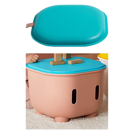 Multifunctional Storage Ottoman, Ottoman Foot Rest, Foot Stool , Children's Storage Stool, for Living Room blue