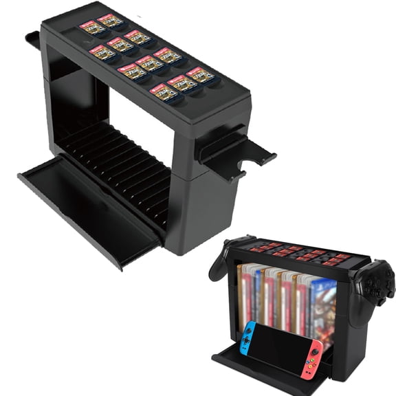 Multifunctional Storage Stand for Nintendo Switch,Nintendo Switch Accessories Organizer for Game Disc, Game Card, Pro Controller, Switch Dock