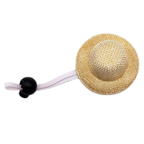 Multifunctional Straw Hat Adjustable Pet Headband Animal Doll Accessory For Small And Figurines