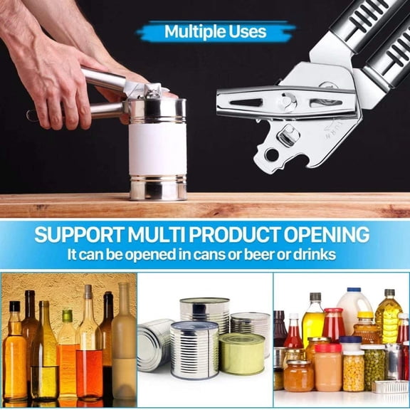Multifunctional Strong Stainless Steel Chrome Plated Kitchen Can Opener Beer Bottle Openers