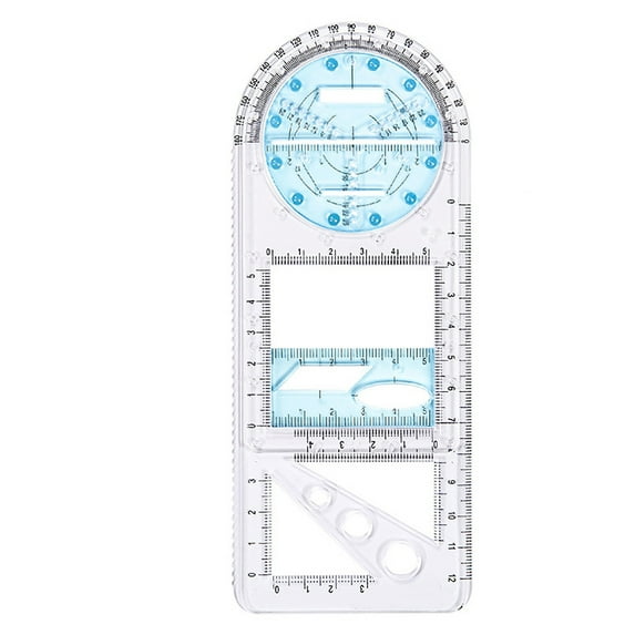 Multifunctional Student Math Ruler,Multifunctional Rotatable Active Math Ruler Drawing Template
