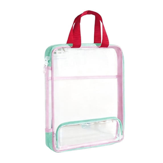 Multifunctional Student Stationery Bag A5 Large Capacity Transparent Tote Storage Bag for School Test Papers
