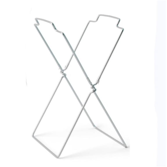 Multifunctional Support Rack 1 Pc,Portable Trash Bag Holder,X-Frame Platic Bag Holder Stand,Durable Household Towel Rack,Stainless Steel Folding Trash Bag Holder (Silver)