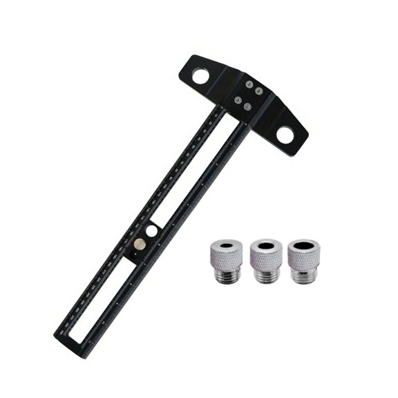 Multifunctional T Shaped Marking Gauges Positioning Ruler for Accurate Measurements in Carpentry and Craft Projects