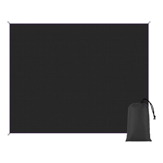 Multifunctional Tarp Waterproof with Carry Bag for Tent Ultralight Outdoor Tent Footprint for Ground Beach Camping Hiking, 55"x 59" Black