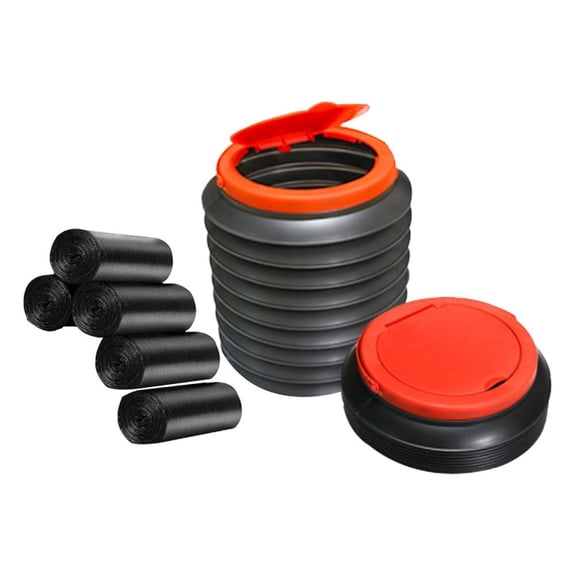 Worgeous Multifunctional Telescopic Storage Bucket, Leakproof Black PP Material, Portable for Home, Outdoor, Camping, and Gardening Use