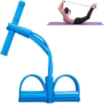 Multifunctional Tension Cord with Foot Pedal & Handle - 4-Tube Elastic Resistance Band for Abdomen, Waist, Arm, and Leg Training, Portable Home Gym Equipment for Women, Yoga, Pilates