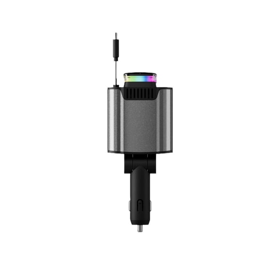 Car Charger Aroma Diffuser Aluminum Ultra Fast Charger Vehicle Multifunctional Three Port Compatible with Android/IOS/IPad/Headphones/Smartwatch/Portable Power Bank