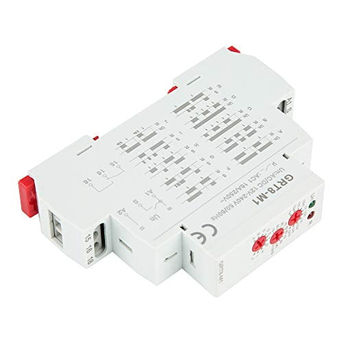 Multifunctional Time Delay Relay, 10 Functions DIN Rail Mount Contactor ...
