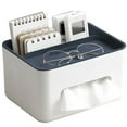 thumbnail image 1 of Multifunctional Tissue Box Holder with Phone Stand and Remote Control Storage, Desktop Organizer Featuring Large Opening and Two Compartments, Ideal for Living Room, Office, or Coffee Table Use, 1 of 7