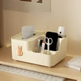 thumbnail image 1 of Multifunctional Tissue Holder Cover Case Facial Tissue Paper Box Napkins Dispenser Container Stylish Remote Control Desk Storage for Living Room Bedroom Dressers Home Office, 1 of 6