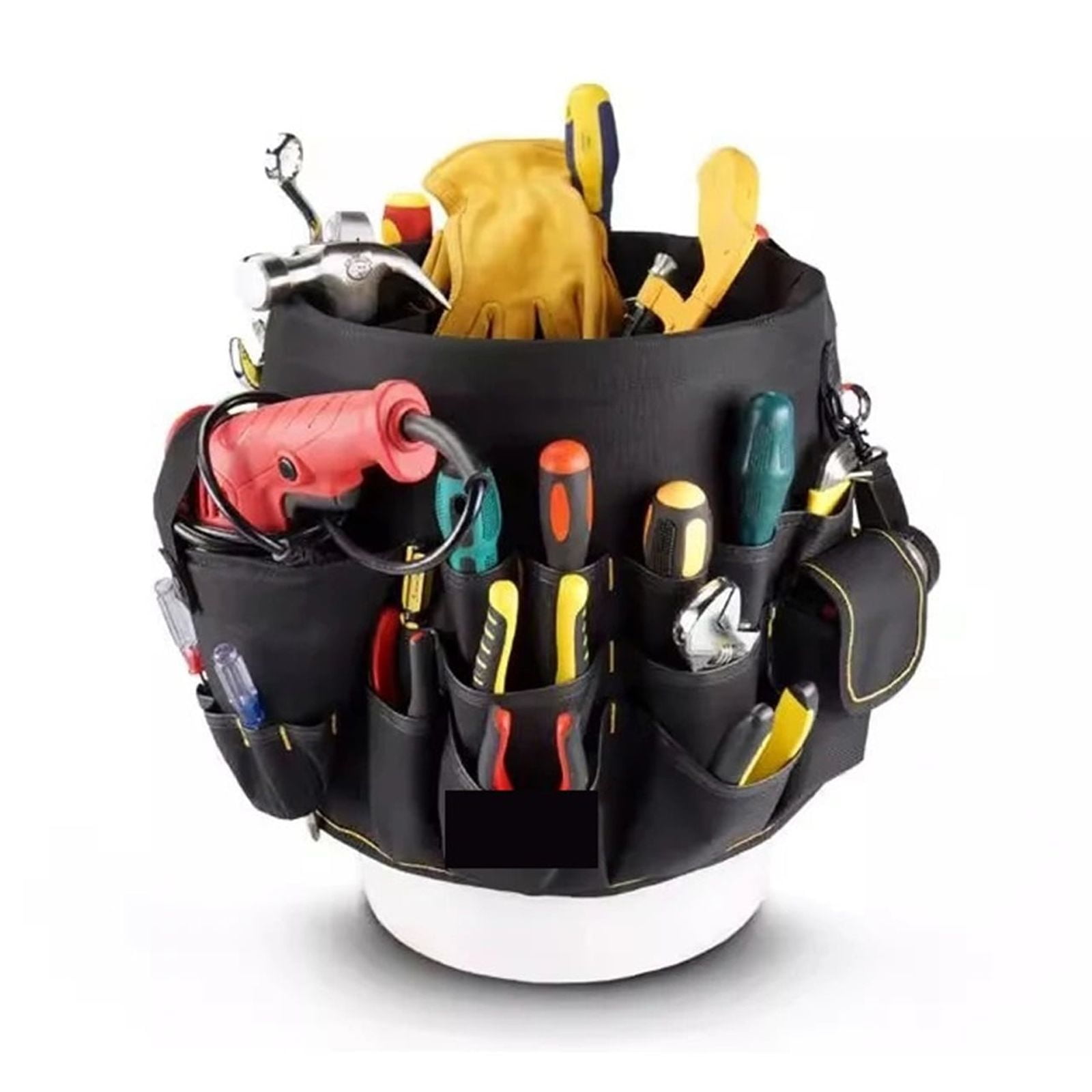 Multifunctional Tool Bucket Bag, Electrician Bag, Canvas Functional Bag, Maintenance Bag, Portable Construction Tool Kit ,Power Tools