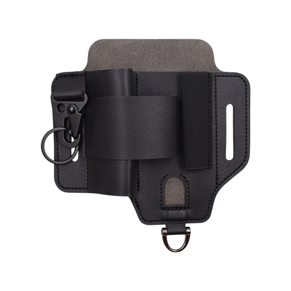 Multifunctional Tool Case Portable Leather Tools Storage Pockets Belt Storage Box Flashlight Holster
