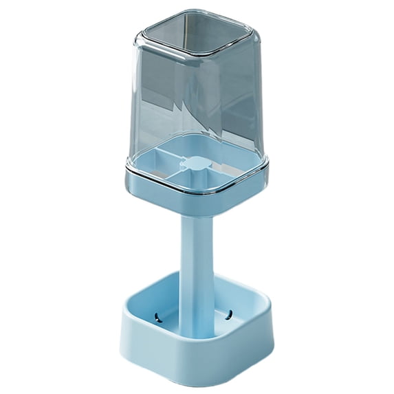 Multifunctional Toothbrush Holder With Mouthwash Cup Bathroom Storage Organizer Sturdy Design For Countertop Use