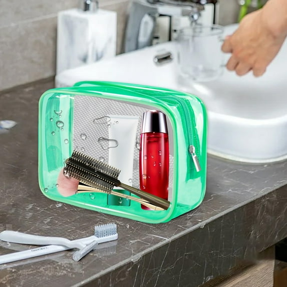 Multifunctional Transparent Cosmetic Bag, Colorful Portable Storage Bag for Traveling Accessible, Quick and Easy To Use, for Easy Storage and Travel