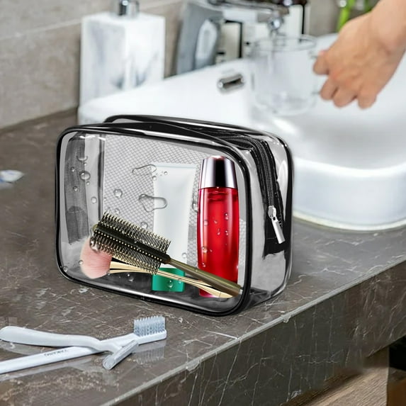 Multifunctional Transparent Cosmetic Bag, Colorful Portable Storage Bag for Traveling Accessible, Quick and Easy To Use, for Easy Storage and Travel