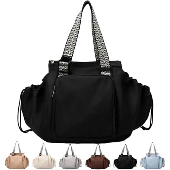 Multifunctional Travel Diaper Bag, 4-in-1 Backpack Tote for Mom, Large Capacity 36-55L with 15 Pockets, Water-Resistant, Stroller StrapsCapacity