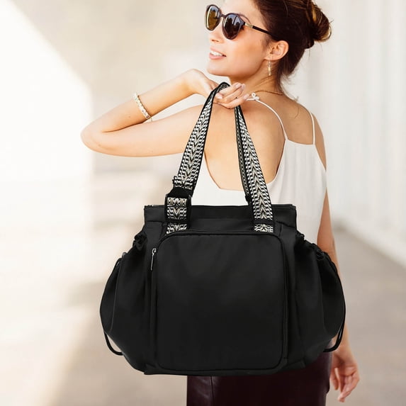 Multifunctional Travel Tote Bag for Women, Large Capacity Backpack Convertible to Shoulder Bag, 15 Pockets Organizer, Water Resistant Work Bag, Commute, Shopping, Weekend Getaway