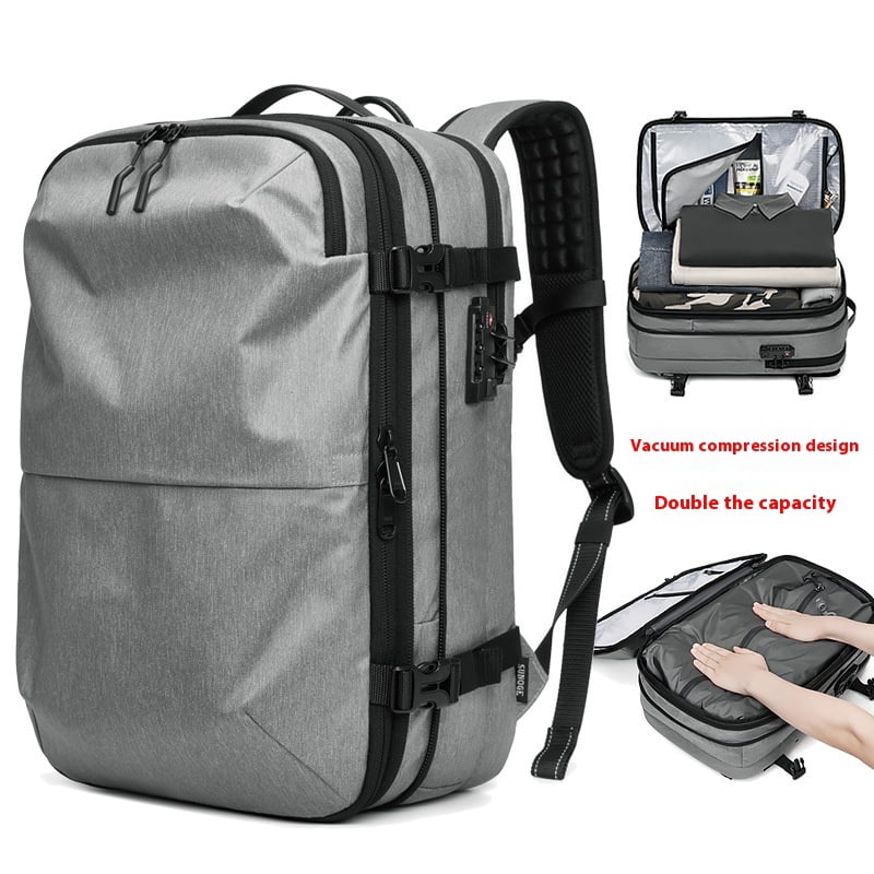Multifunctional Travel Vacuum Compression Backpack Men,Army green ...