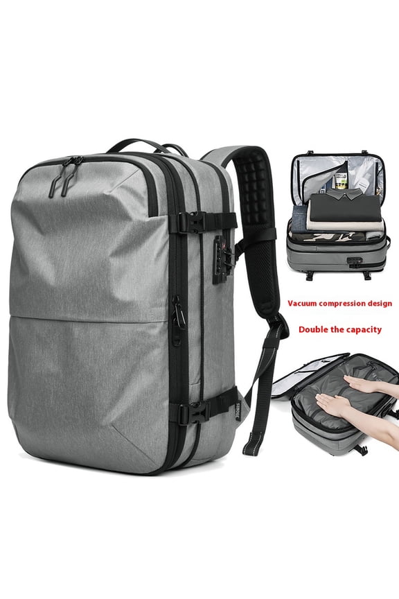 Multifunctional Travel Vacuum Compression Backpack Men,Black