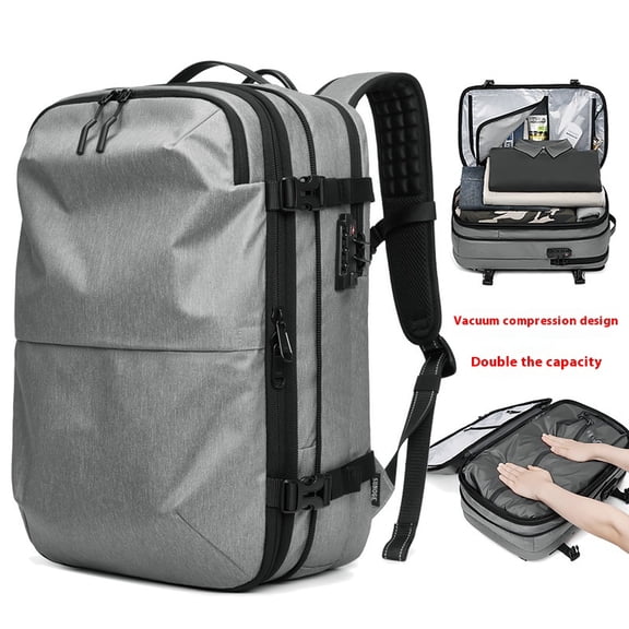 Multifunctional Travel Vacuum Compression Backpack Men,Blue