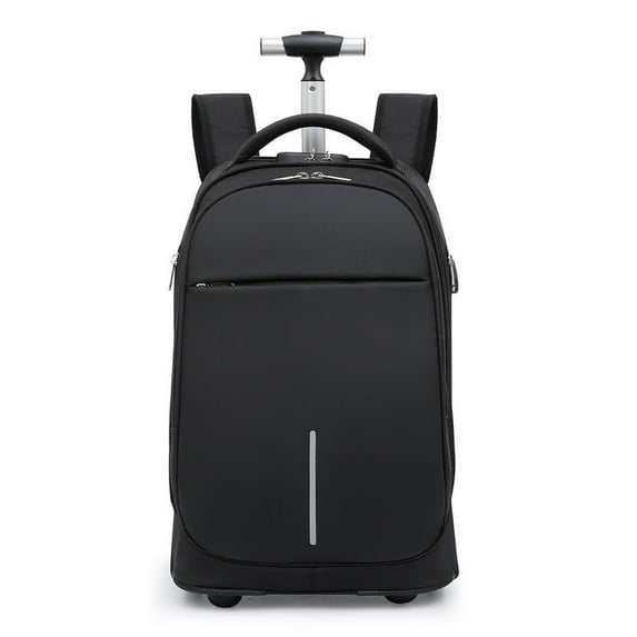 Multifunctional Trolley School Bag With Large Capacity Can Climb Stairs,Pure black