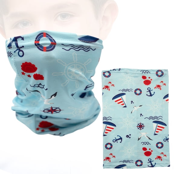 Multifunctional Tube Bandana Headband Face Mask Mouth Protective Cover For Kids Children, Seagull Sailor