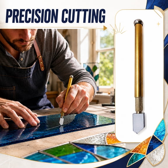 Multifunctional Tungsten Carbide Glass Tile Cutter, Heavy Duty Handheld Scoring Cutting Tool for Thick Glass Mirror Ceramic Tile DIY Home Improvement (1 Count)