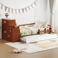 thumbnail image 1 of Multifunctional Twin Bed - Built-in Trundle & Wardrobe, 1 of 16
