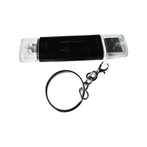 Multifunctional Type C Card Reader USB3.0 Interfaces for Simultaneous Access to 5 Storage Media Formats