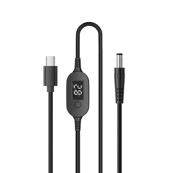 Multifunctional Type C to DC5525 Cable with Adjustable Voltages Display PD140W