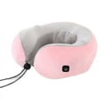 thumbnail image 1 of Multifunctional U-shaped Pillow Memory Foam Portable Car Travel Electric Neck Cervical Massager U-shaped Massage Pillow-Pink-Single key vibration model, 1 of 6