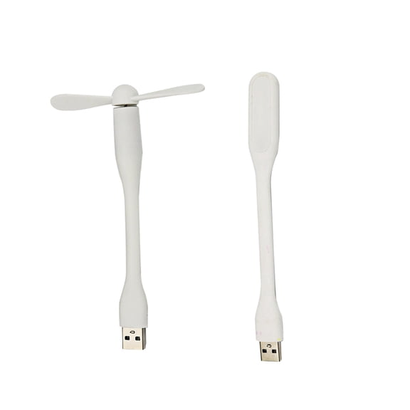 Multifunctional USB Mini Desktop Mini Fan with Universal USB Light Energy-Saving Portable LED Light,White