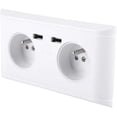 thumbnail image 1 of Multifunctional USB Socket EU Plug Socket with Two USB Ports for Phone Charging 250V, 1 of 5