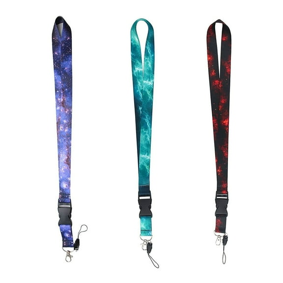 Multifunctional Utility Tool Clearance, Furenl 3 Pcs Lanyards for Keys From Lanyards for Cell Phone Case for Women and Men Detachable Lanyard for Id Badges Cool Neck Keychain for Boys, Blue
