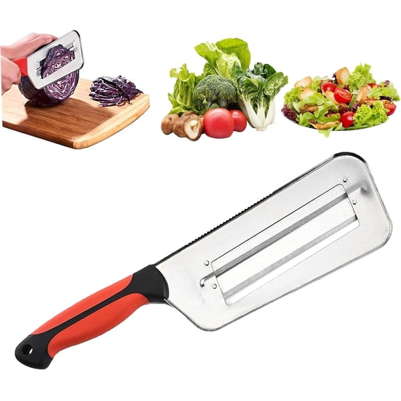 Multifunctional Vegetable Cutter,2025 New Stainless Steel Dual Blade Julienne Cutter, Cabbage Chopper Shredder,Potato Double Blade Slicing Cutter,Creative Household Kitchen Gadgets