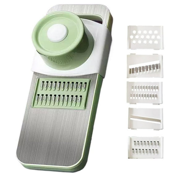 Multifunctional Vegetable Cutter, 3/5/6 Packs Blades Portable Mandoline Slicer, Adjustable Vegetable Cutter with Stainless Steel Blades for Potato, Carrot, Zucchini, Onion