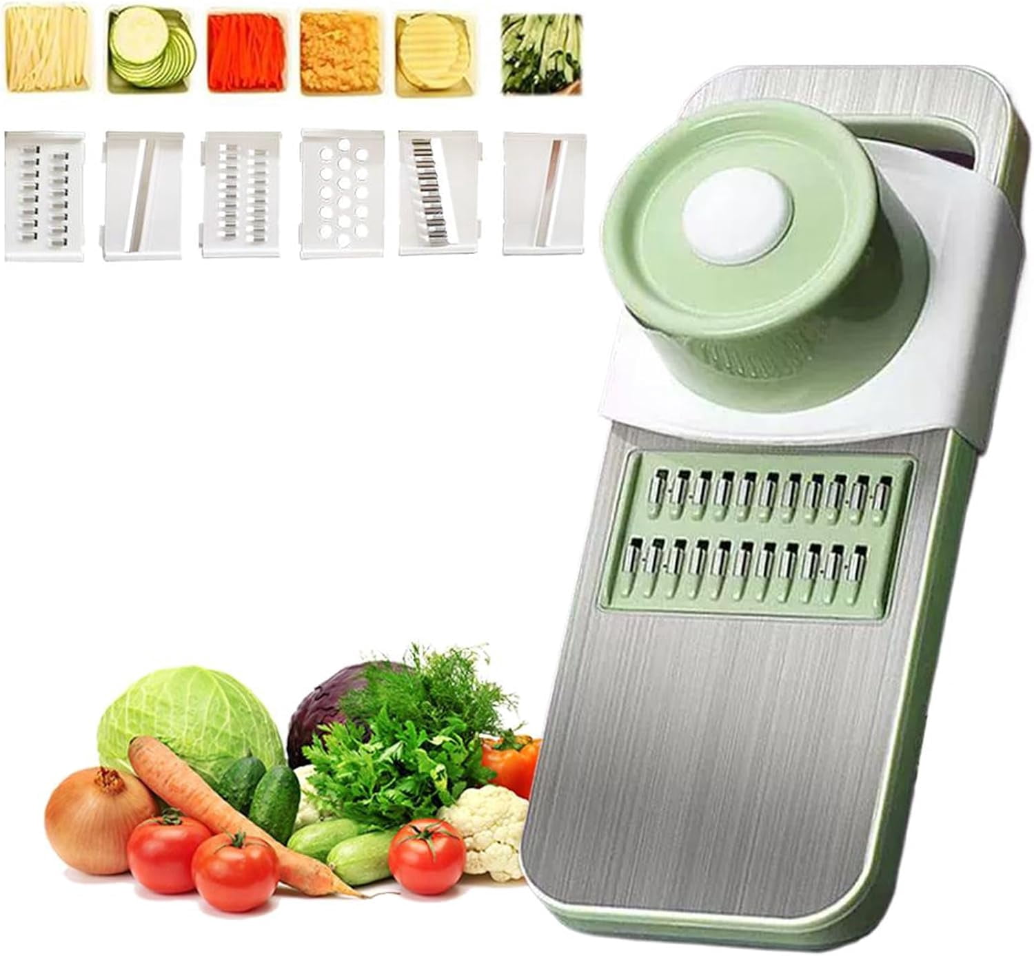 Multifunctional Vegetable Cutter,6-in-1 Vegetable Chopper Set,Manual ...
